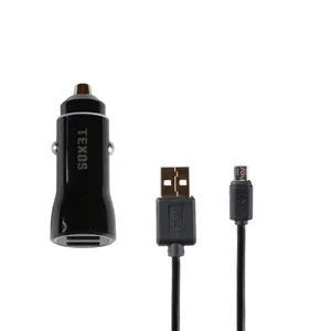 شارژر فندکی تگزوس مدل TX-CC02 به همراه کابل تبدیل microUSB 