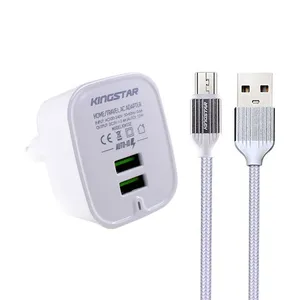 شارژر دیواری کینگ استار مدل  KW152 A  به همراه کابل تبدیل microUSB