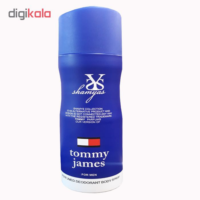 اسپری خوشبو کننده بدن مردانه شمیاس مدل Tommy James حجم 200 میلی لیتر