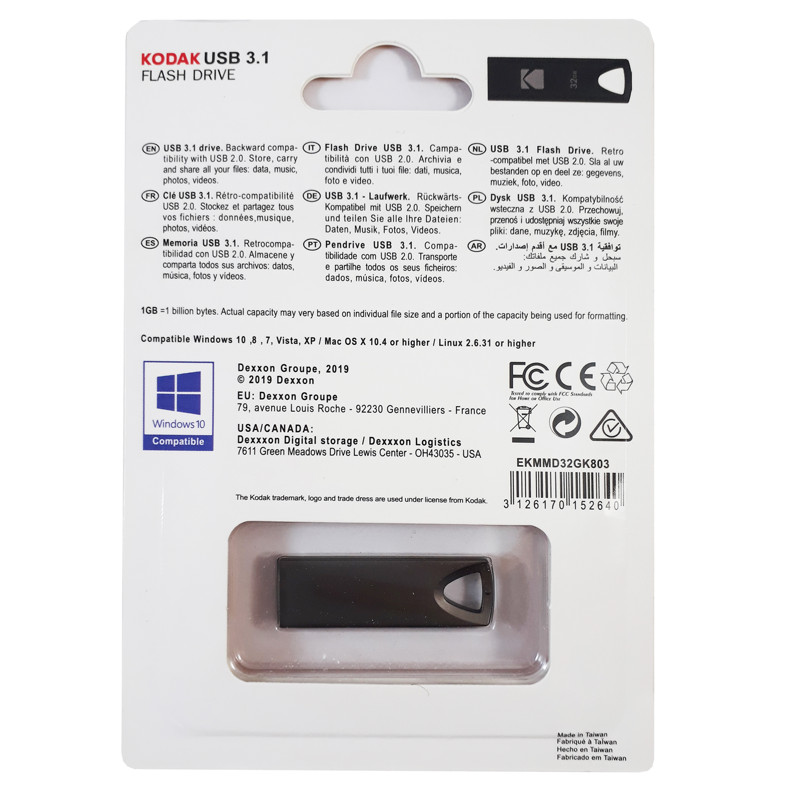 فلش مموری کداک مدل Mini Metal K803 ظرفیت 32 گیگابایت