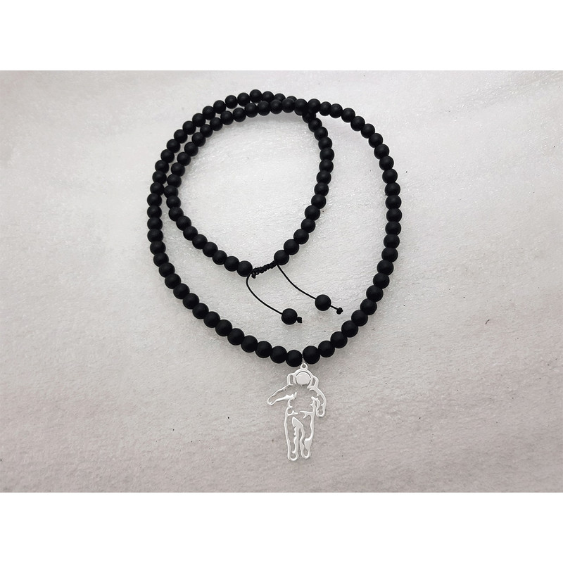 گردنبند نقره مردانه ترمه 1 طرح آدم فضایی کد A1 گردنبند نقره مردانه ترمه 1 طرح آدم فضایی کد A1