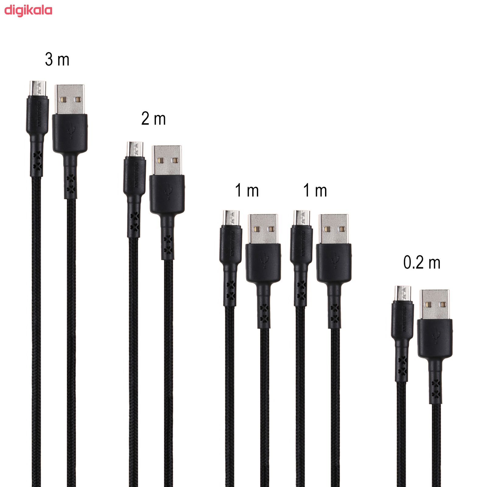 مشخصات قیمت و خرید کابل تبدیل Usb به Microusb کلومن مدل Kd 30 مجموعه 5 عددی دیجی کالا