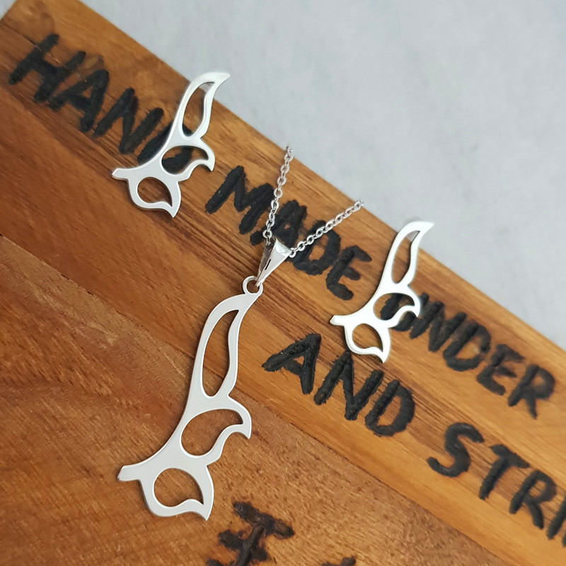 نیم ست نقره زنانه ترمه 1 طرح برگ کد A24