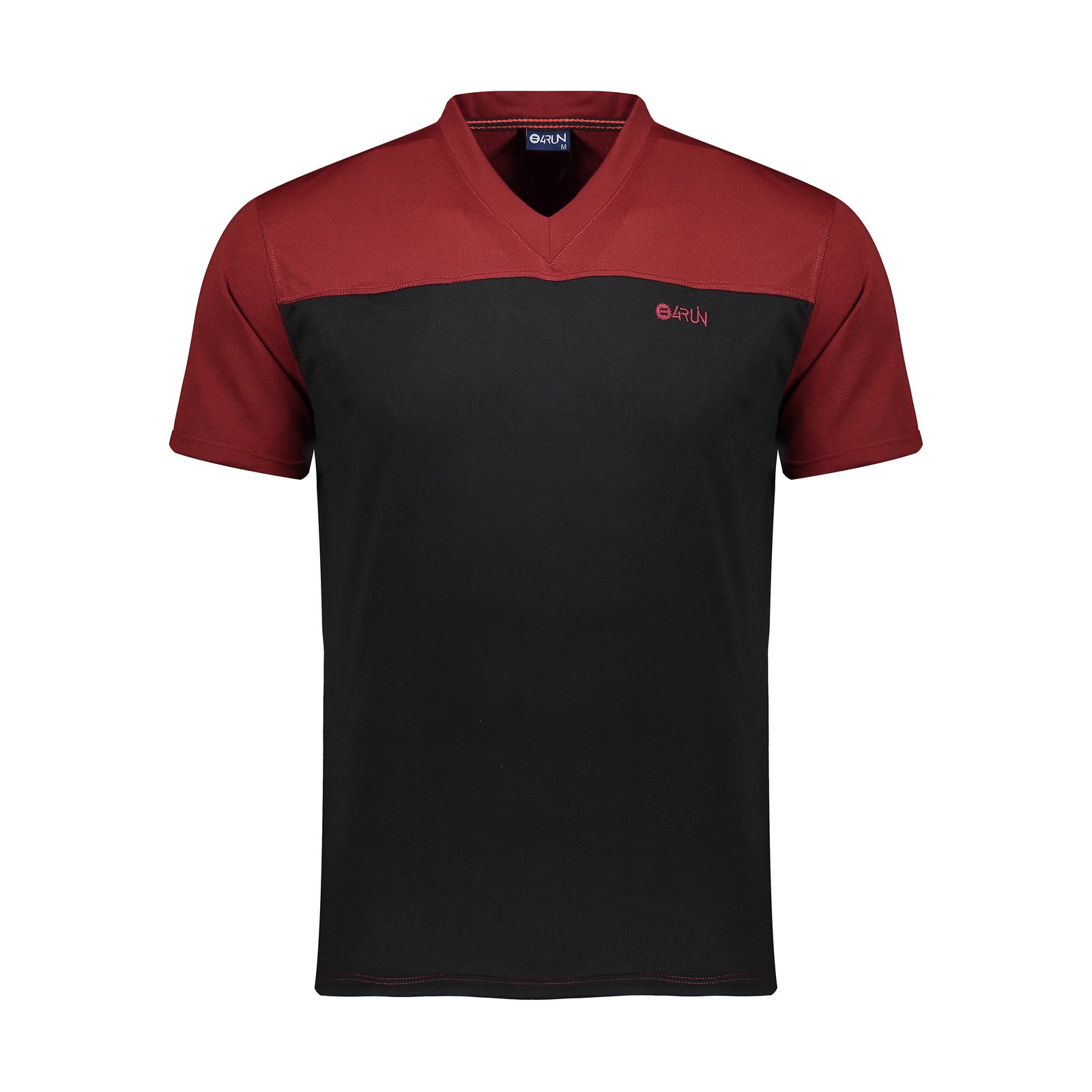 تی شرت ورزشی مردانه بی فور ران مدل 980317-7499 - قرمز - مشکی - 1
