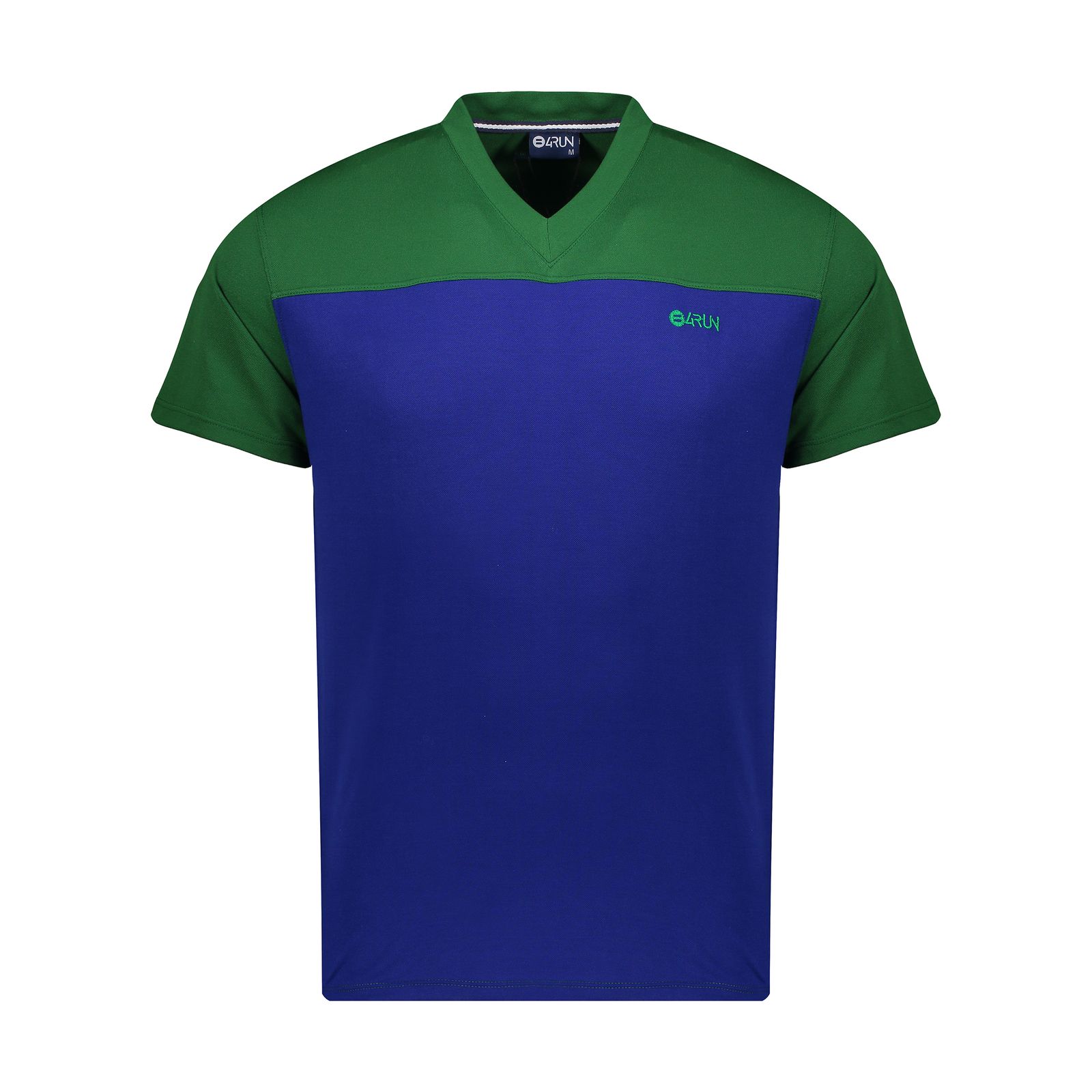 تی شرت ورزشی مردانه بی فور ران مدل 980317-4358 - سبز - آبی - 1
