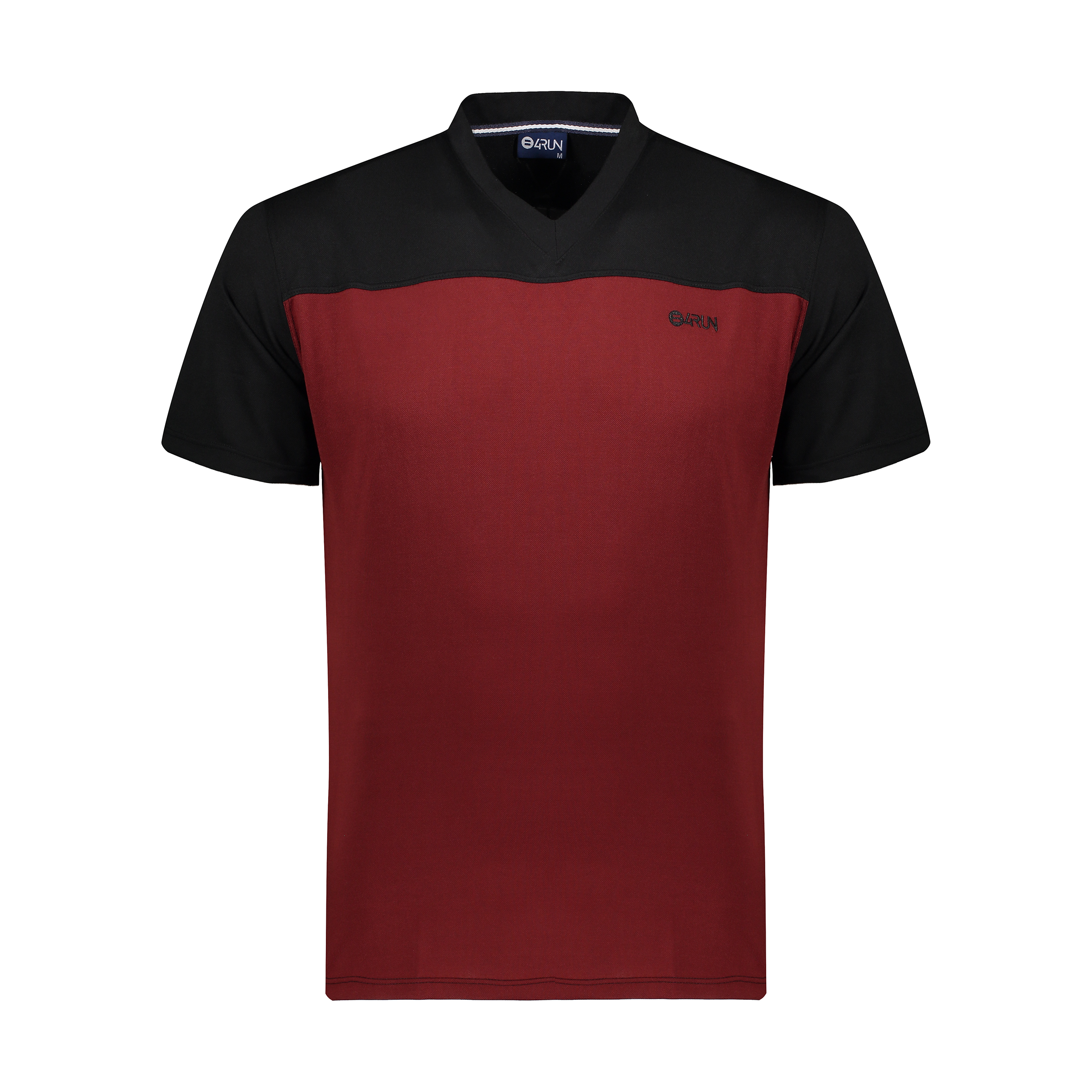 تی شرت ورزشی مردانه بی فور ران مدل 980317-9974 - مشکی - قرمز - 1