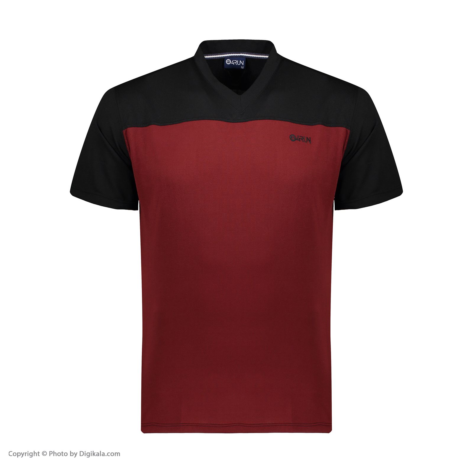 تی شرت ورزشی مردانه بی فور ران مدل 980317-9974 - مشکی - قرمز - 2