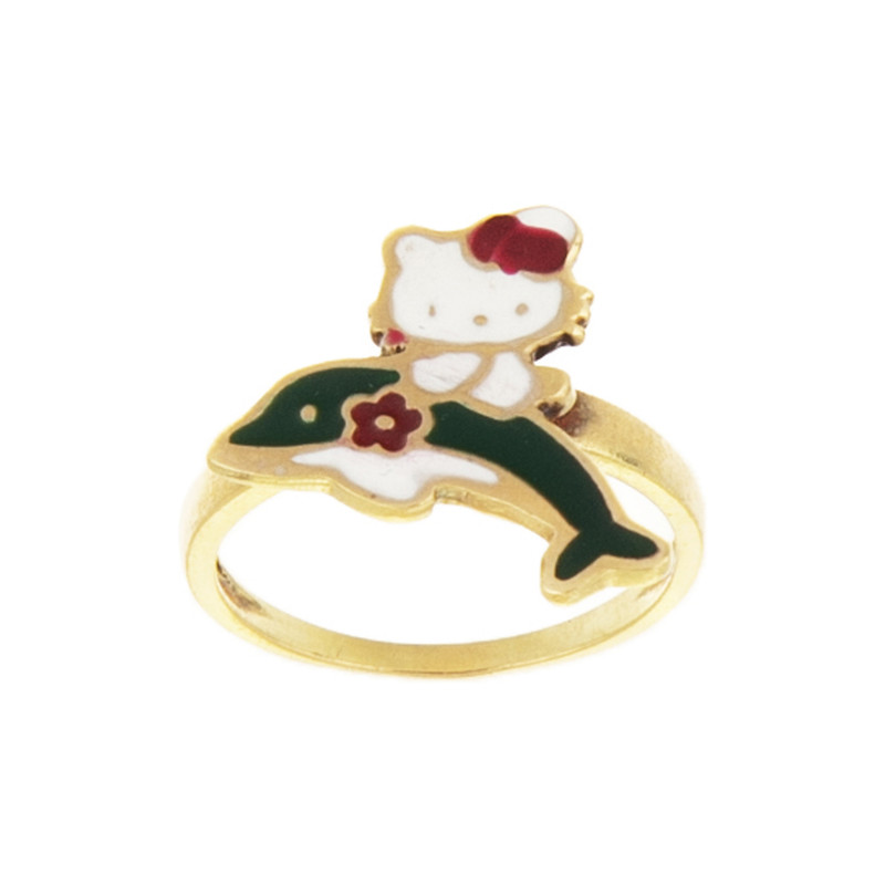 انگشتر طلا 18 عیار دخترانه کد 6940