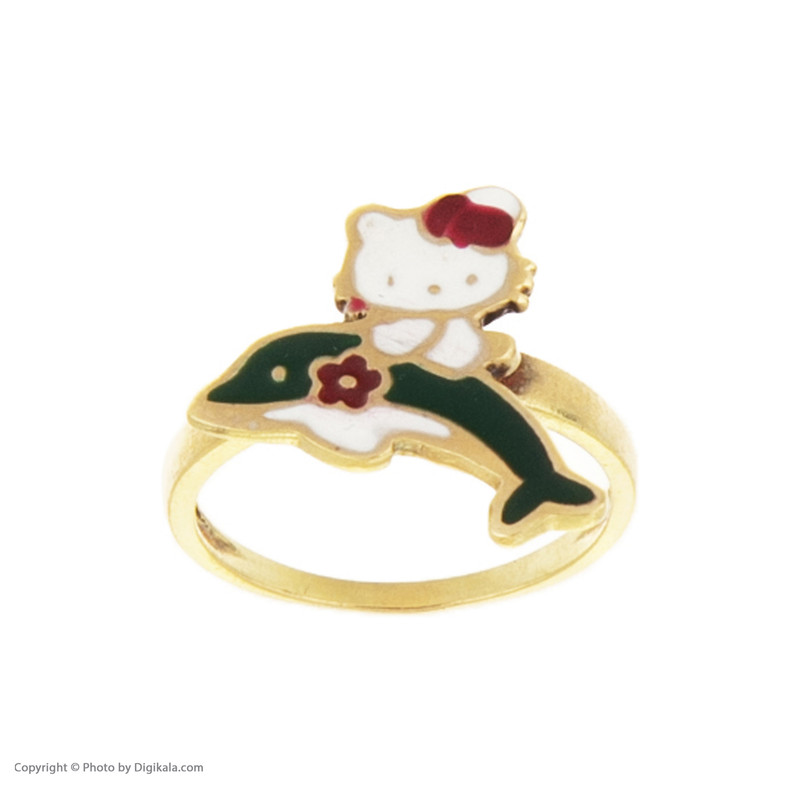 انگشتر طلا 18 عیار دخترانه کد 6940