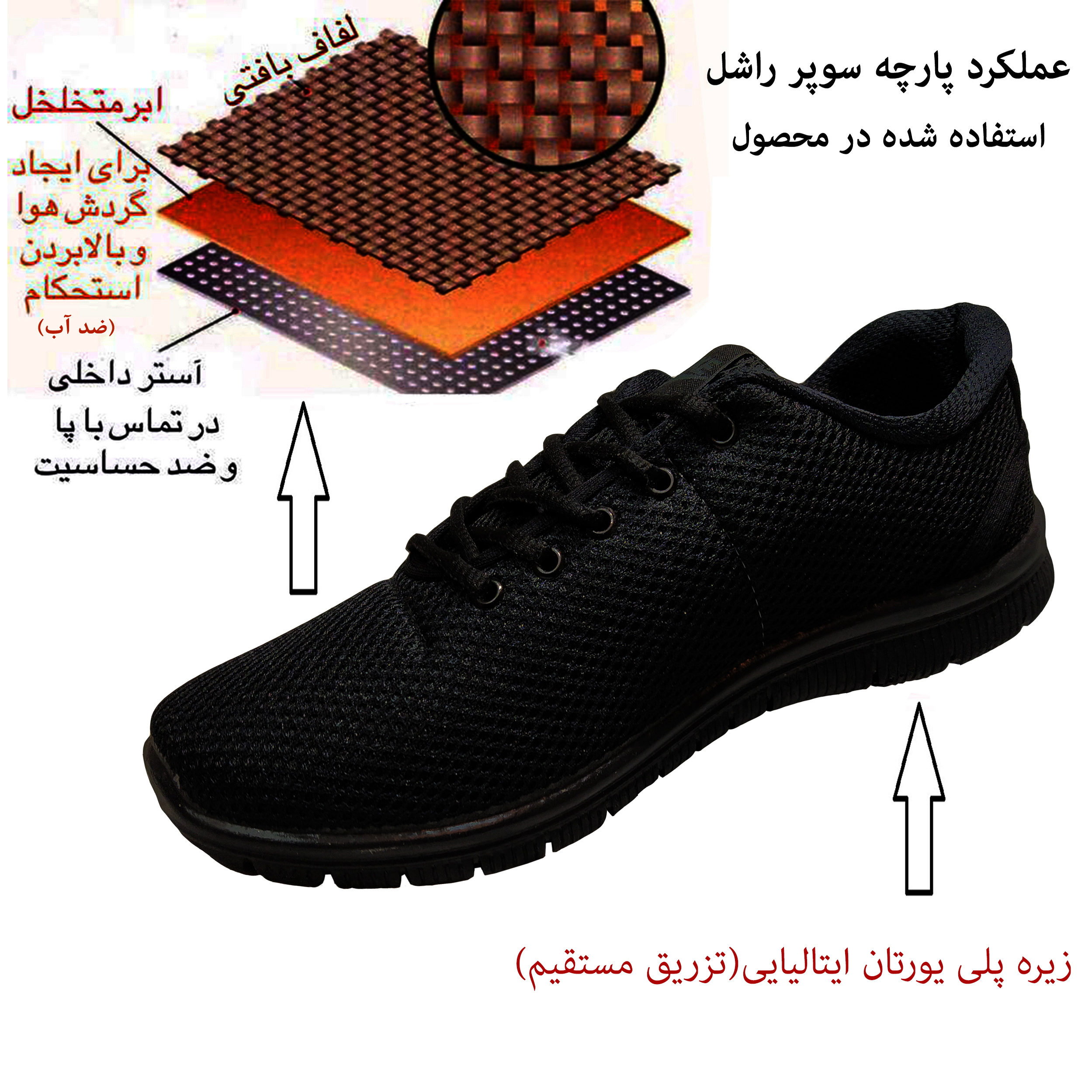 کفش مخصوص پیاده روی مدل پرستیژ کد Export_BL206