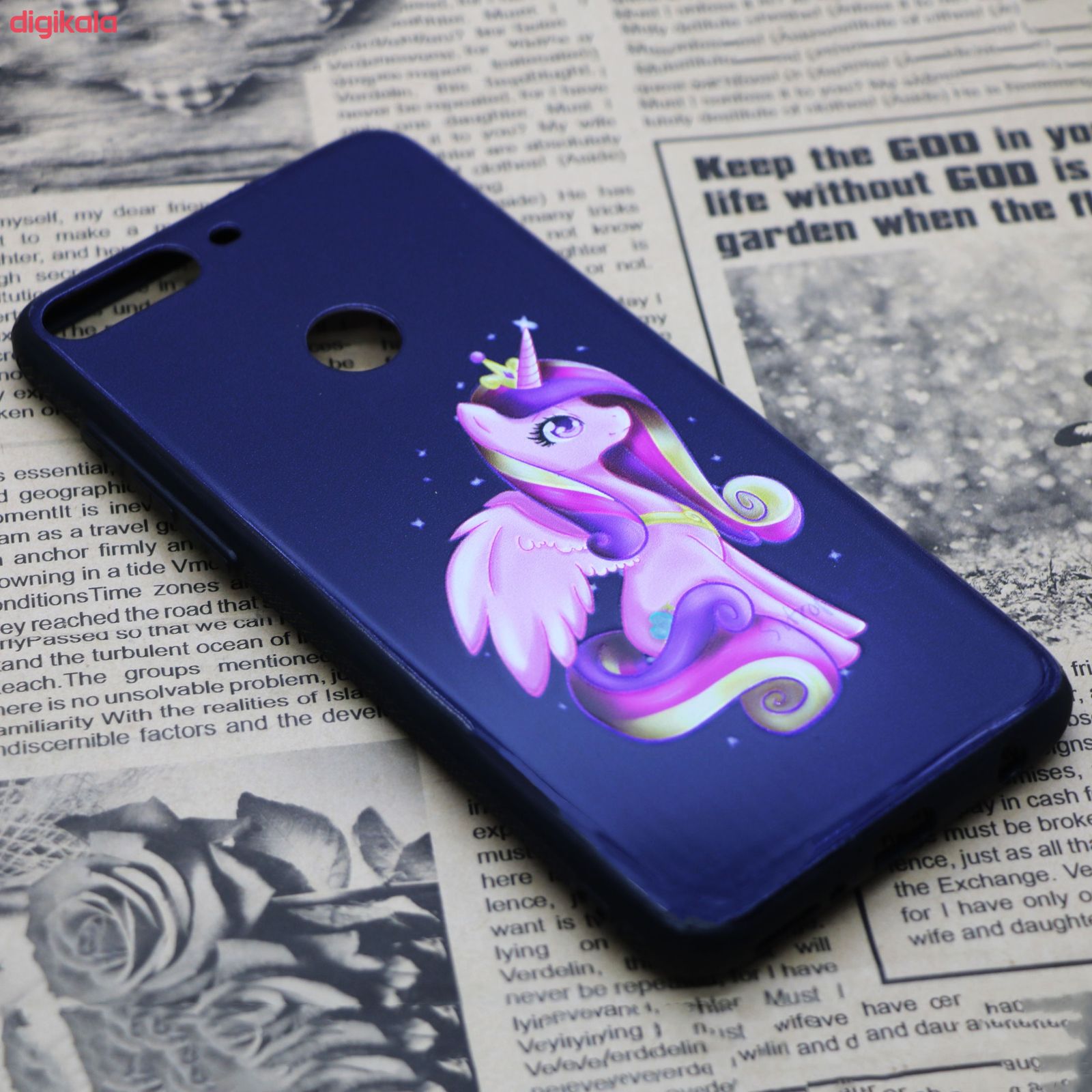 کاور طرح Pink unicorn مدل Sa-01 مناسب برای گوشی موبایل آنر 7A main 1 2