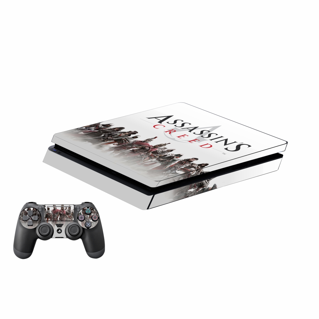 برچسب پلی استیشن 4 اسلیم پلی اینفینی مدل Assassin's Creed به همراه برچسب دسته