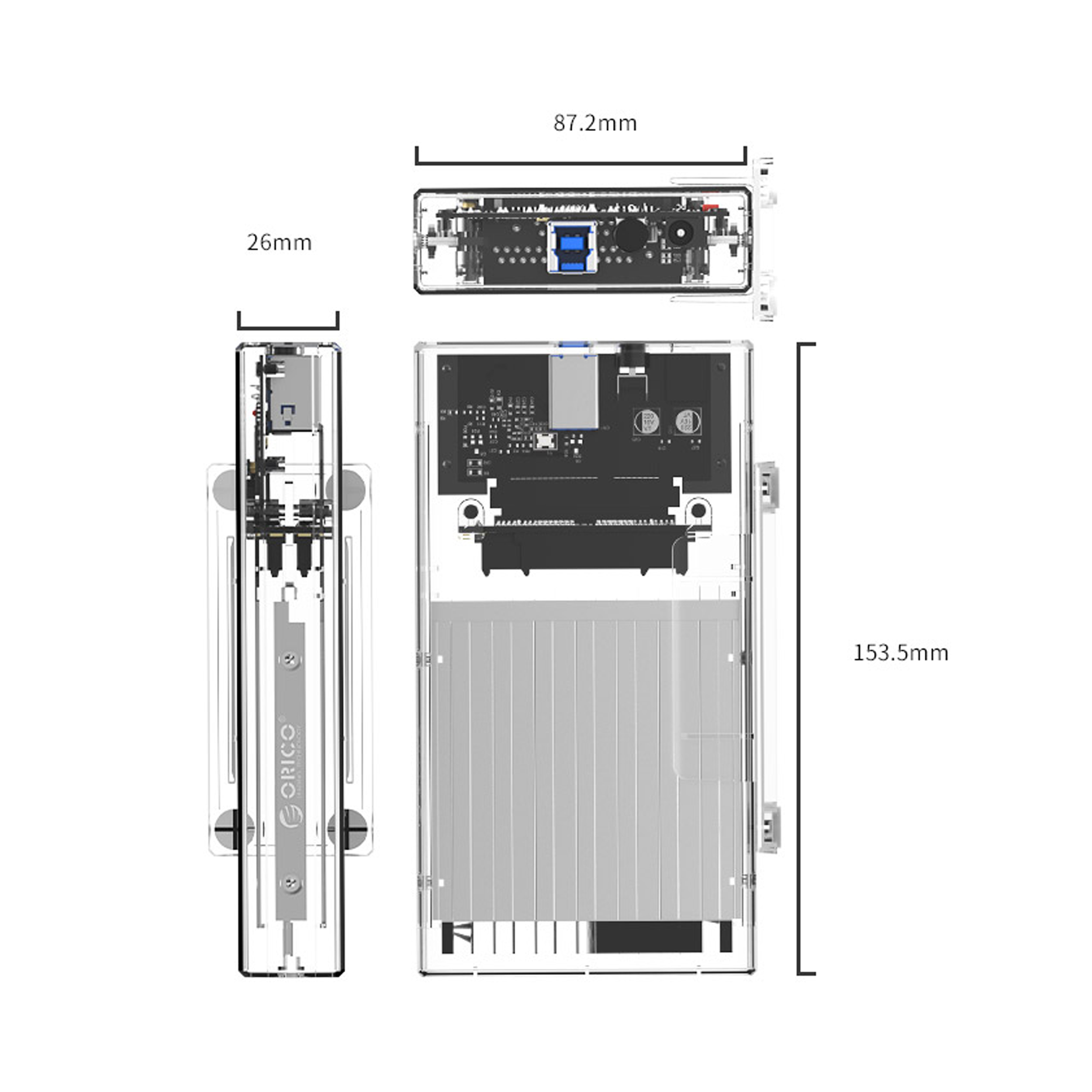 باکس SSD و هارد 2.5 اینچ اوریکو مدل 2259U3