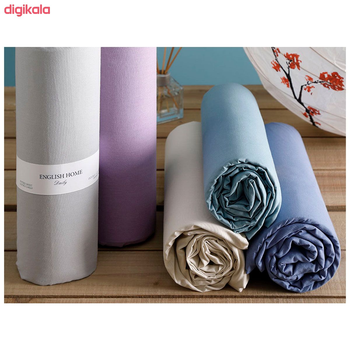 ملحفه انگلیش هوم مدل مدل Duz دو نفره سایز 180x200 سانتی متر main 1 3