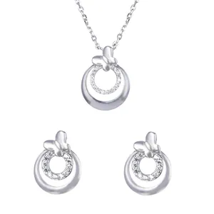 نیم ست نقره زنانه شهر جواهر کد SJ-DS002