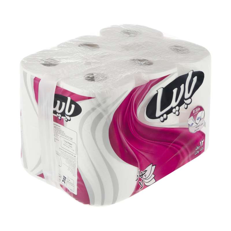 دستمال توالت پاپیا بسته 12 عددی دستمال توالت پاپیا بسته 12 عددی