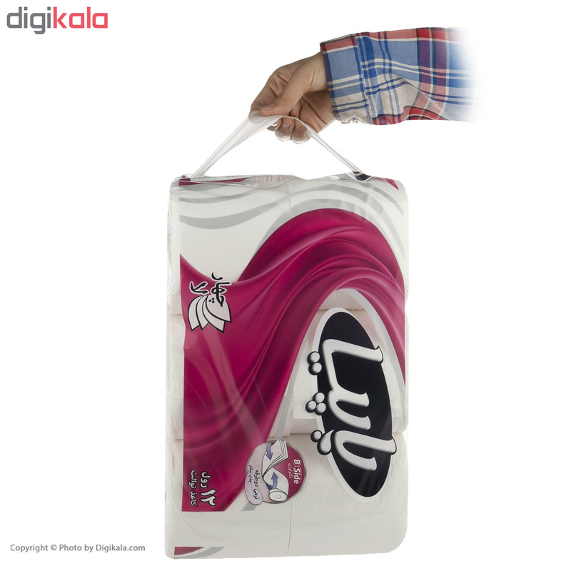 دستمال توالت پاپیا بسته 12 عددی