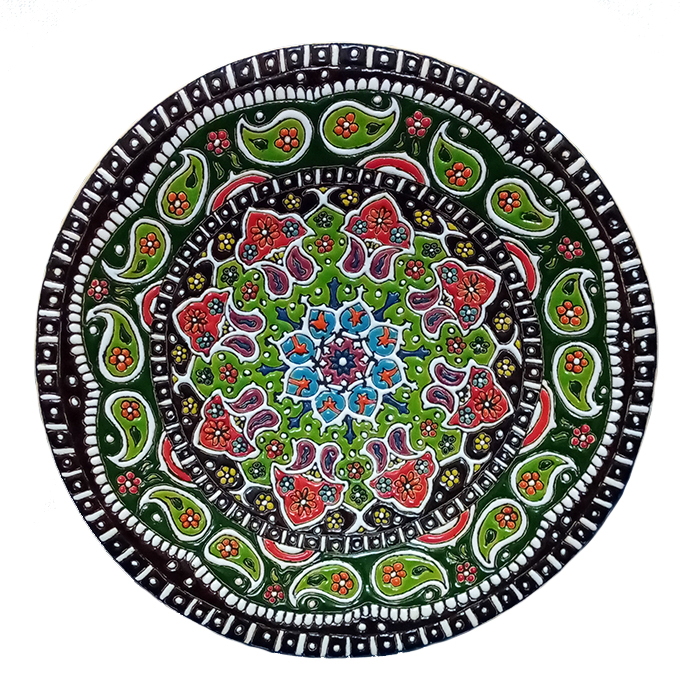 بشقاب میناکاری سفالی مدل B67 کد 015