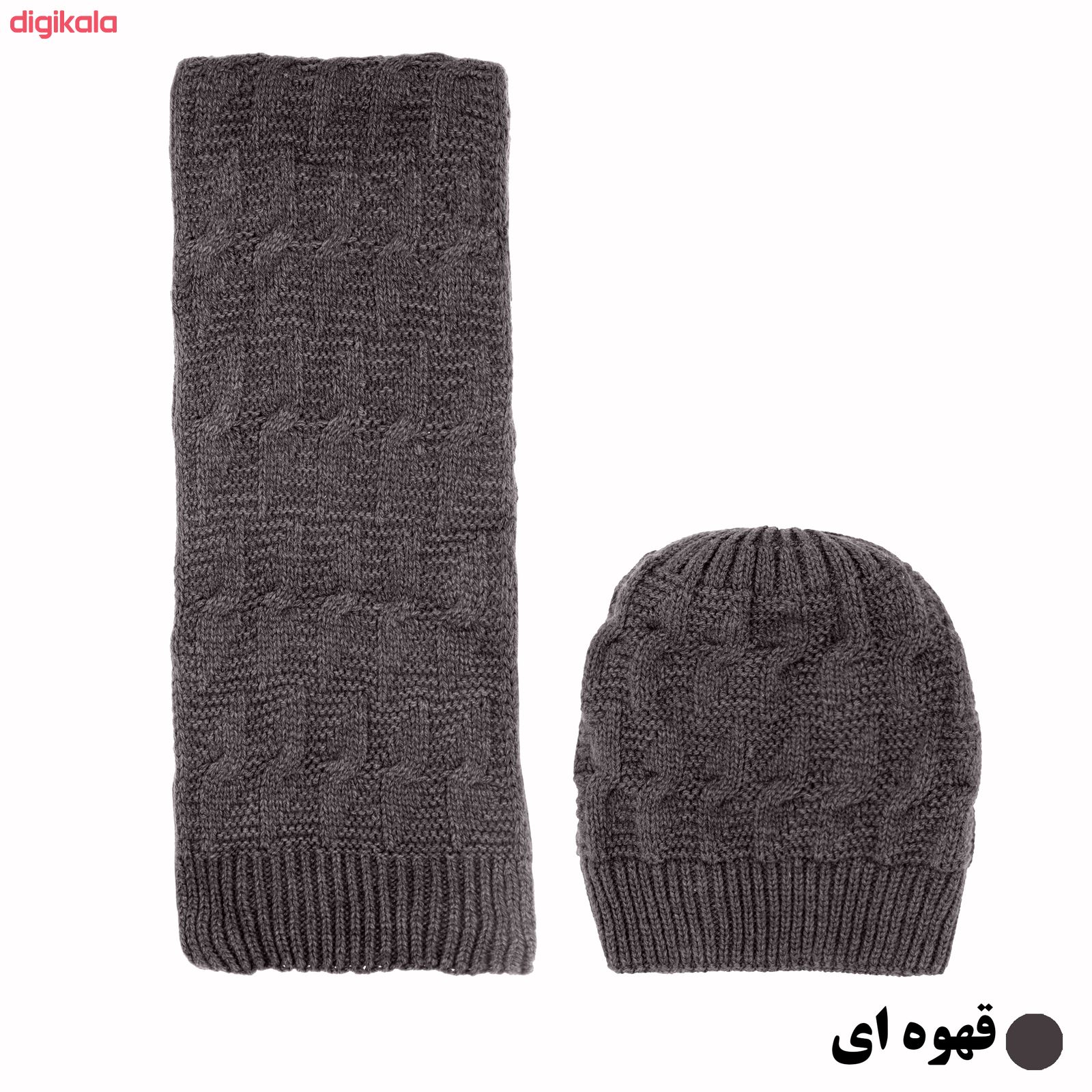 ست کلاه و شال گردن بافتنی کد Z1-0118 main 1 1