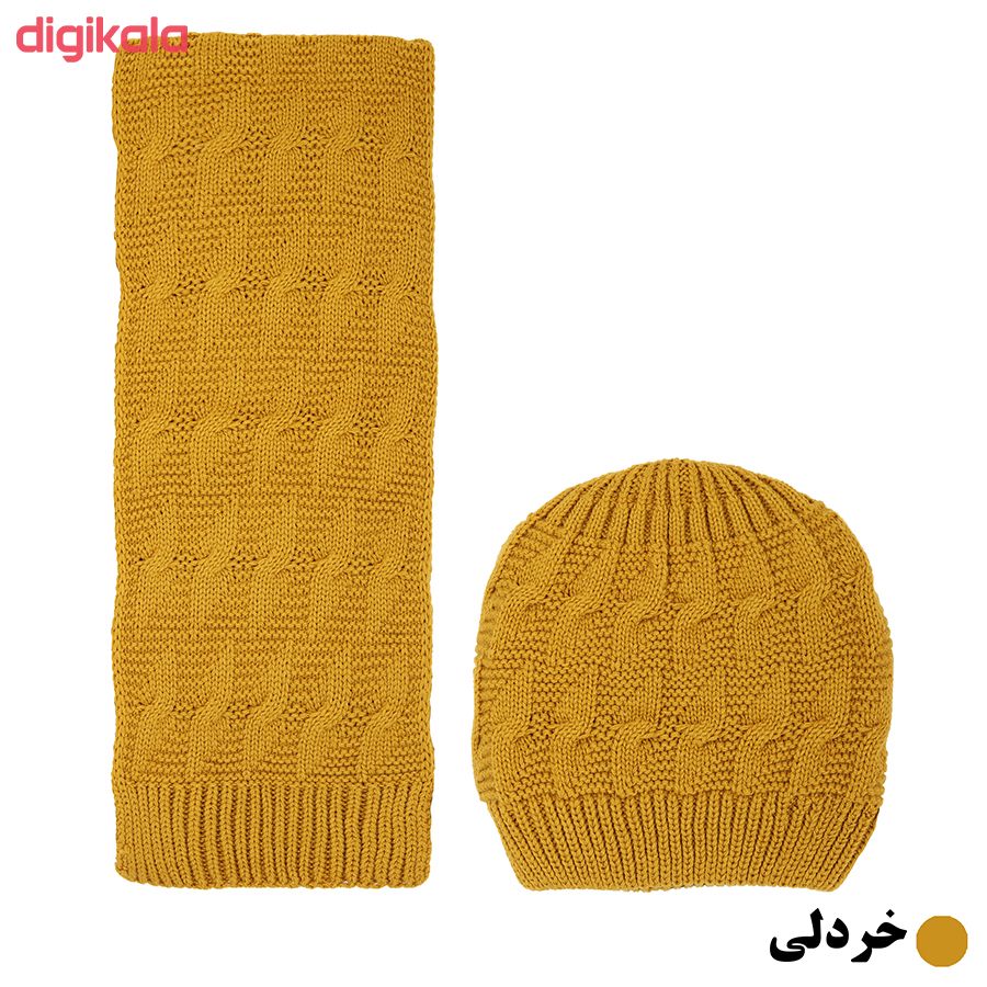 ست کلاه و شال گردن بافتنی کد Z1-0118 main 1 7