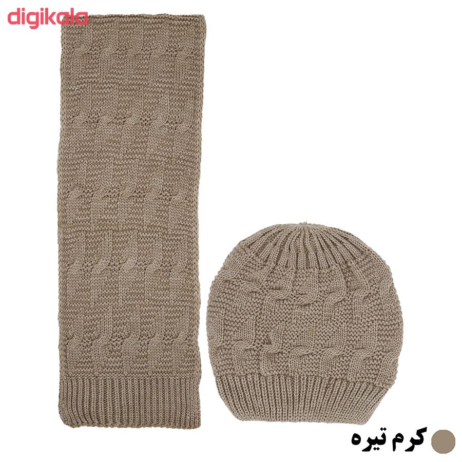ست کلاه و شال گردن بافتنی کد Z1-0118 main 1 8