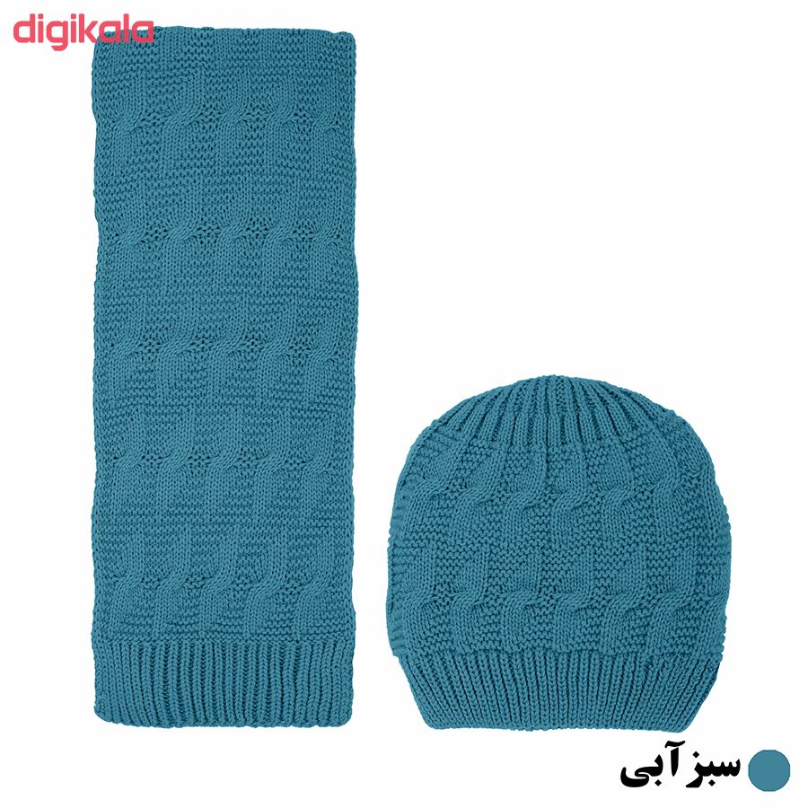 ست کلاه و شال گردن بافتنی کد Z1-0118 main 1 9