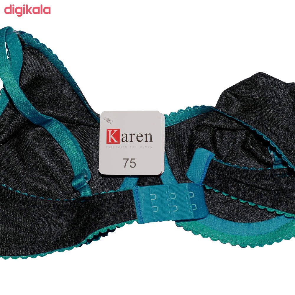 سوتین زنانه کارن کد 252223 رنگ سبزآبی main 1 2