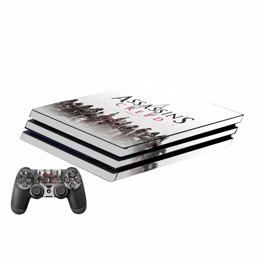 برچسب پلی استیشن 4 پرو پلی اینفینی مدل Assassin's Creed به همراه برچسب دسته