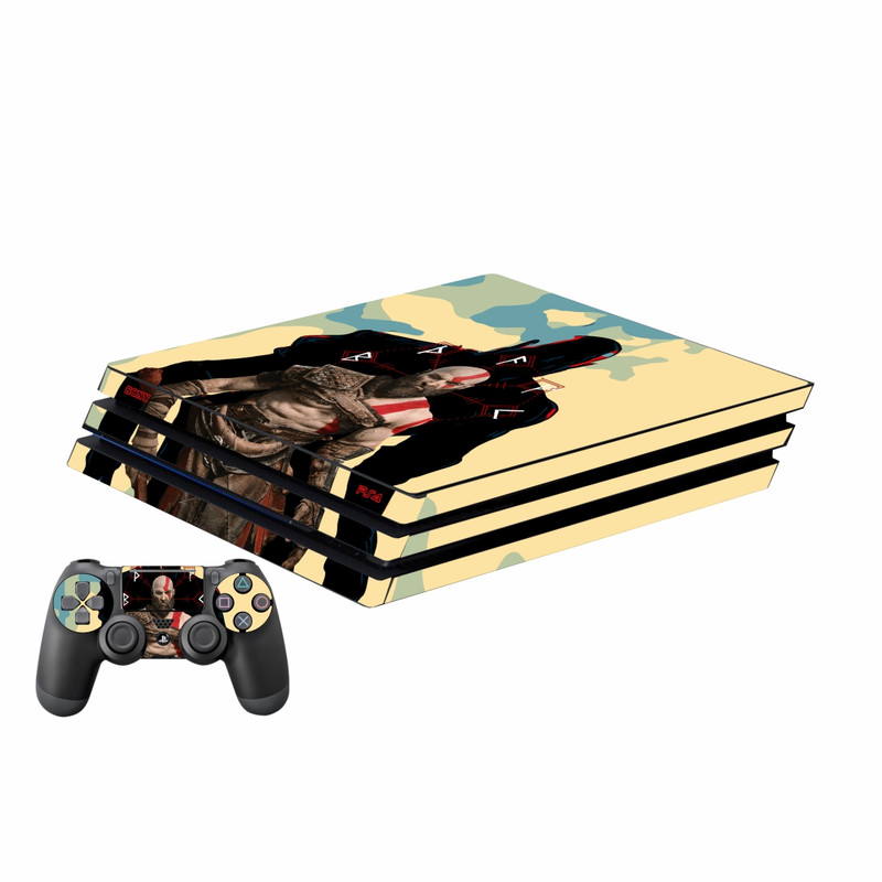 برچسب پلی استیشن 4 پرو پلی اینفینی مدل God of War 02 به همراه برچسب دسته