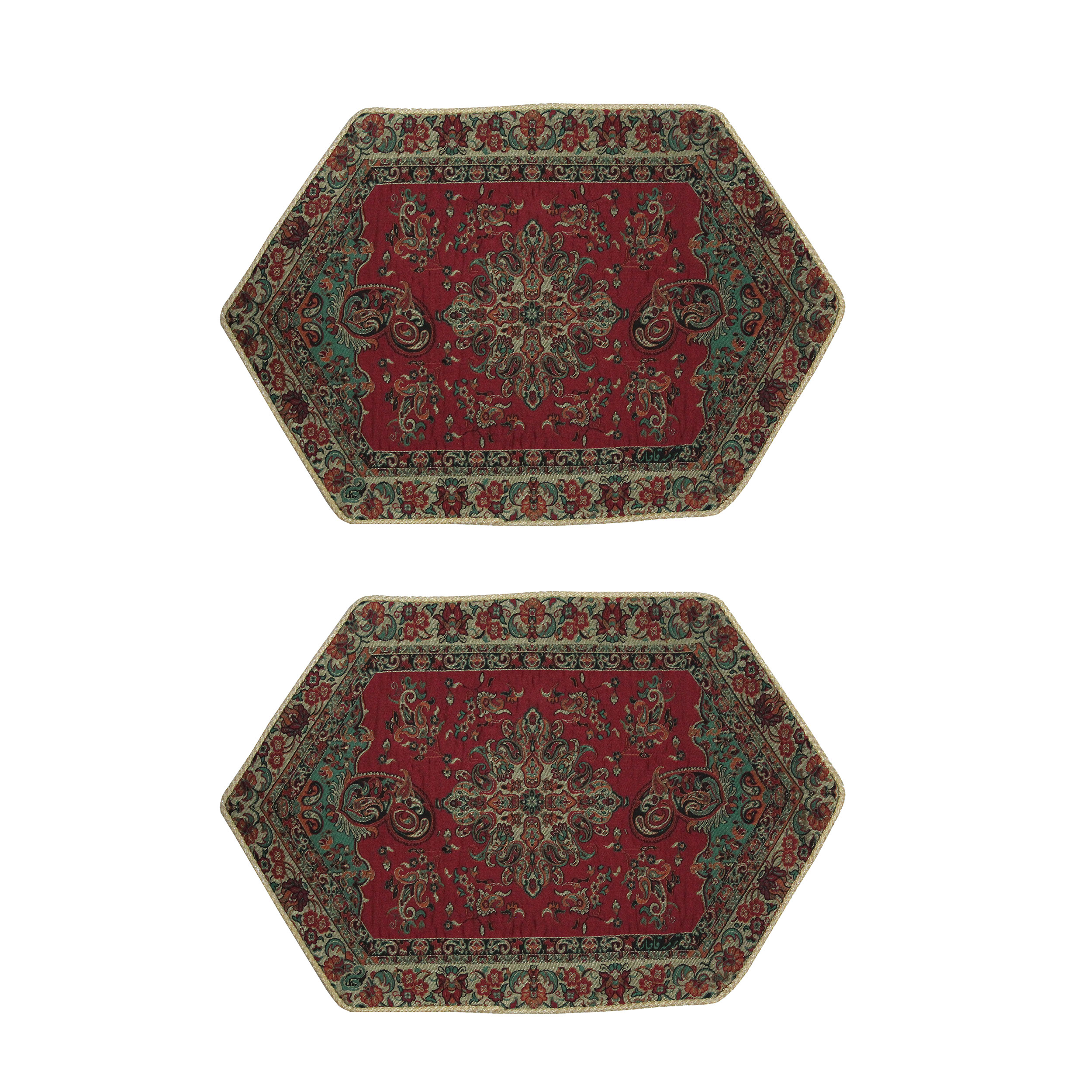  ست 5 تیکه رومیزی ترمه قاجار یزد مدل T13_97