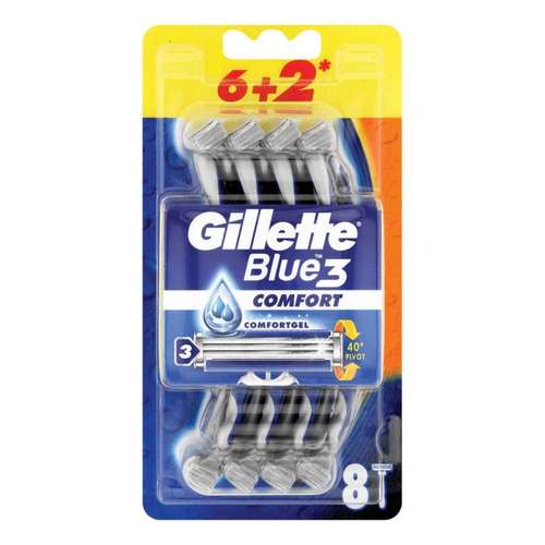 خود تراش ‏ژیلت مدل Blue 3 بسته 8 عددی