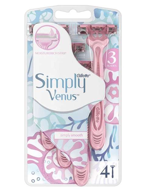 خود تراش ژیلت مدل Simply Venus 3 بسته 4 عددی