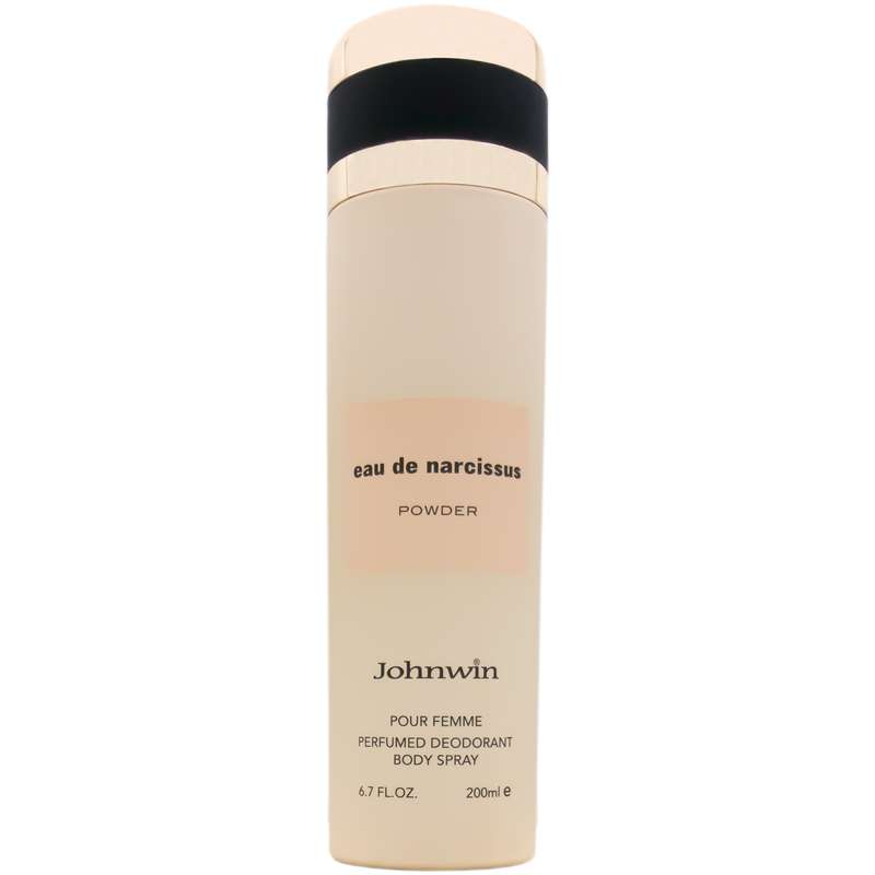 اسپری خوشبو کننده بدن زنانه جانوین مدل eau de narcissus-Powder حجم 200 میلی لیتر