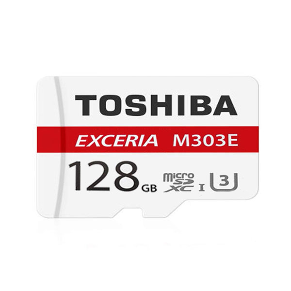 کارت حافظه microSDXC توشیبا مدل Exceria M303e کلاس 10 استاندارد UHS-I U3 سرعت 98MBps ظرفیت 128 گیگابایت