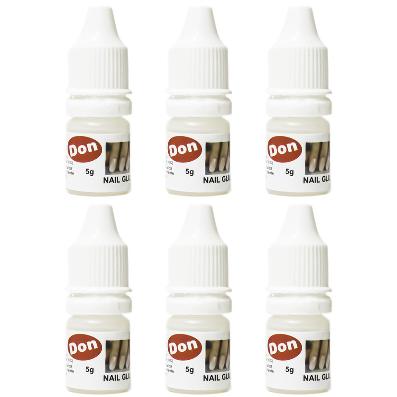 چسب ناخن مصنوعی دان مدل NG-01 وزن 5 گرم مجموعه 6 عددی