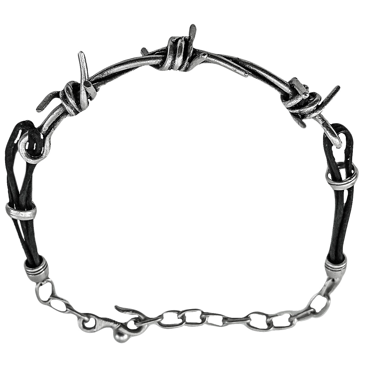 دستبند طرح سیم خاردار کد D-SKH