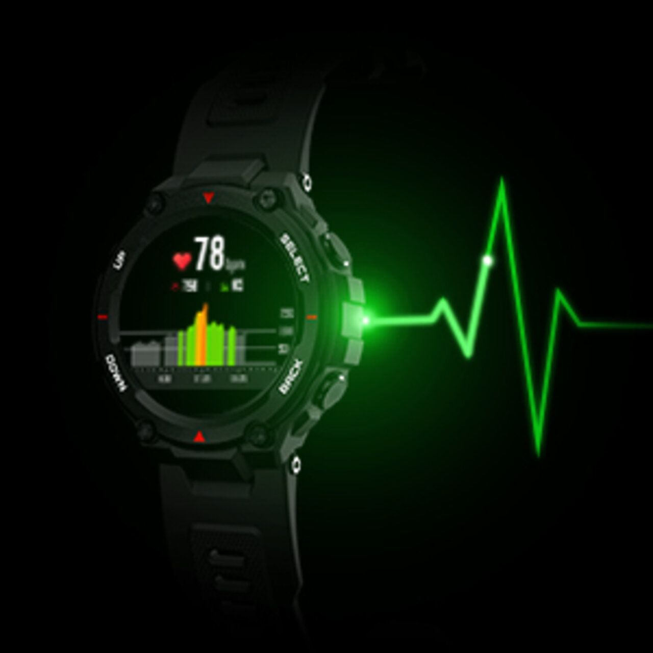 ساعت هوشمند امیزفیت مدل T-Rex بند سیلیکونی -  - 4