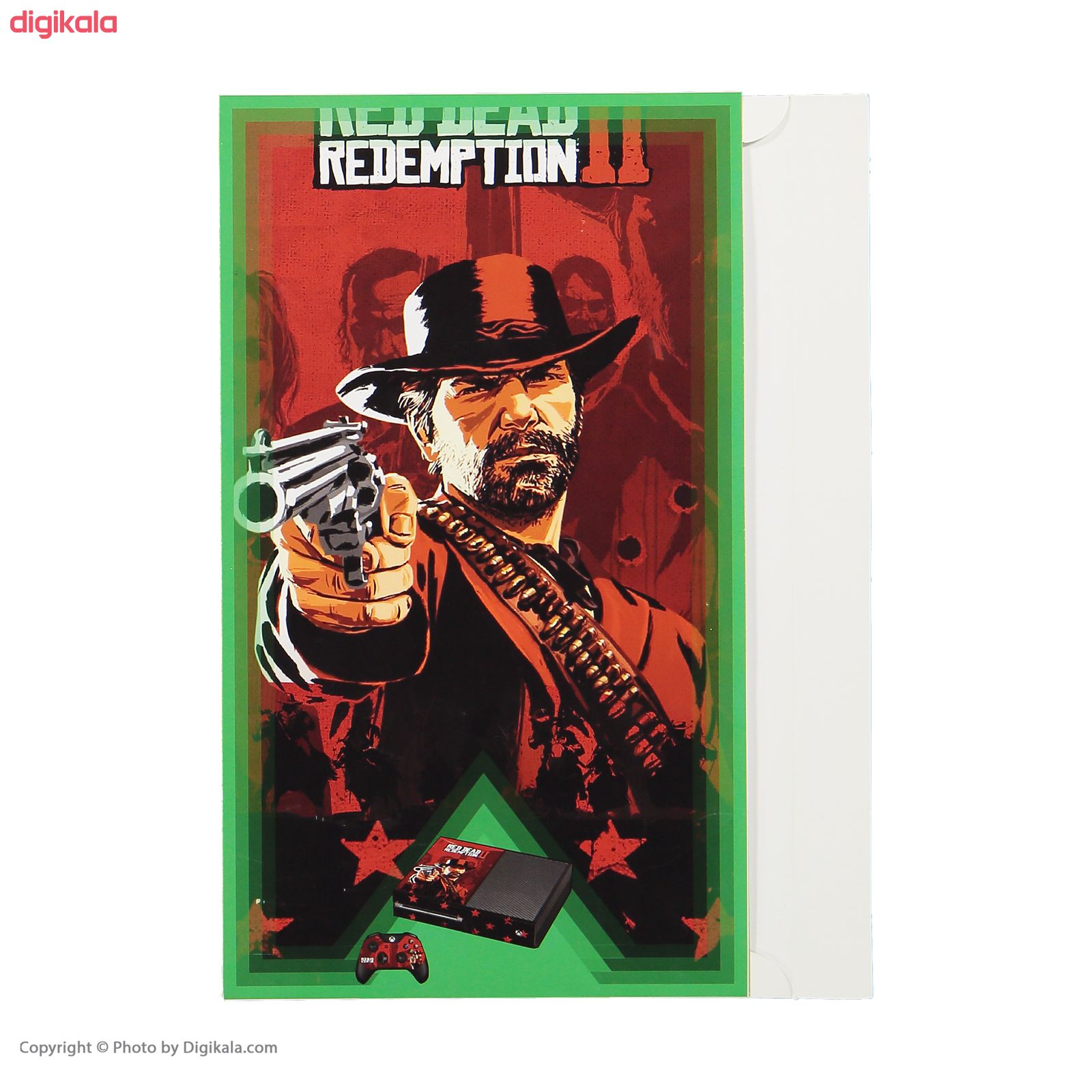 برچسب ایکس باکس وان فت پلی اینفینی مدل Red Dead Redemption 2 02 به همراه برچسب دسته