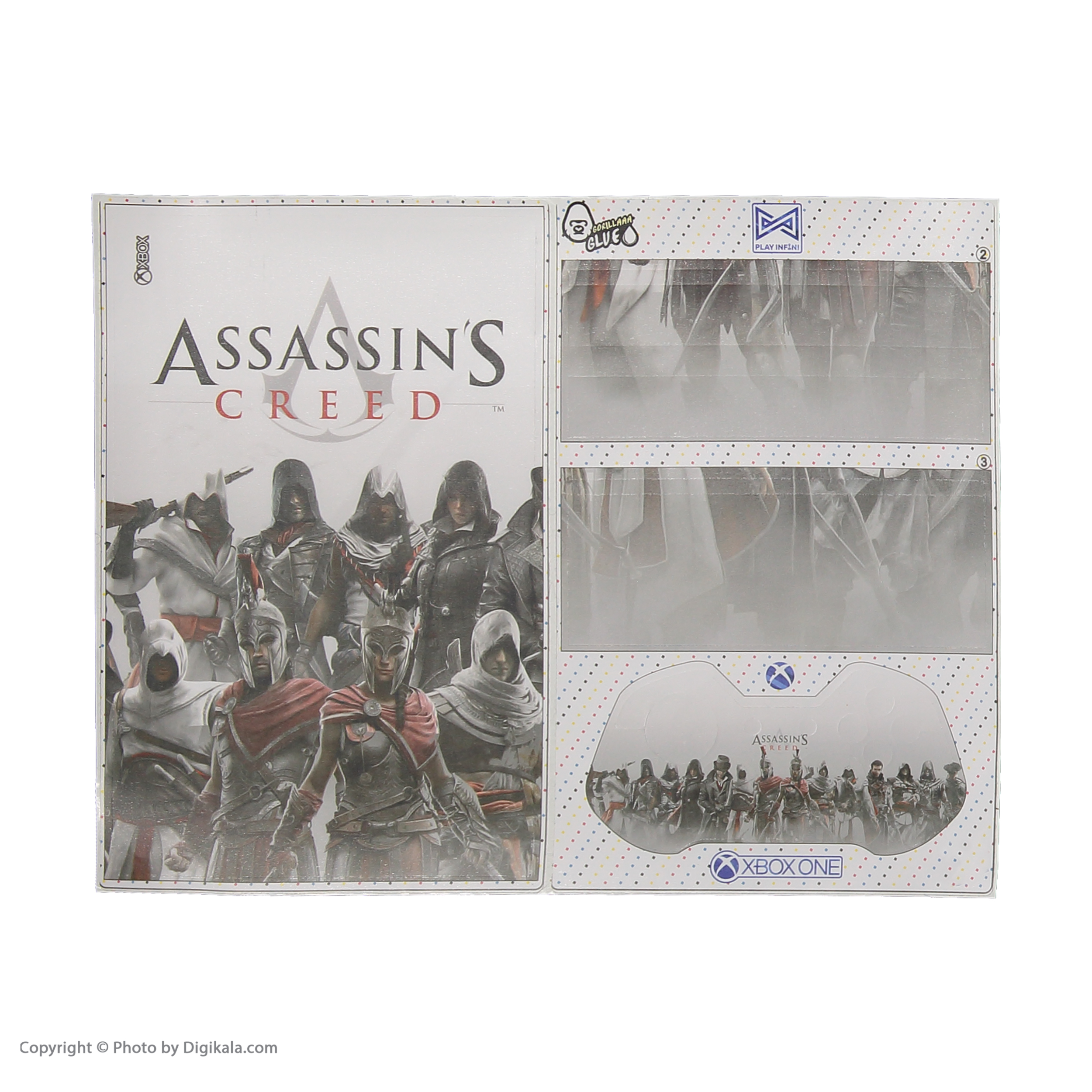 برچسب ایکس باکس وان فت پلی اینفینی مدل Assassin's Creed به همراه برچسب دسته