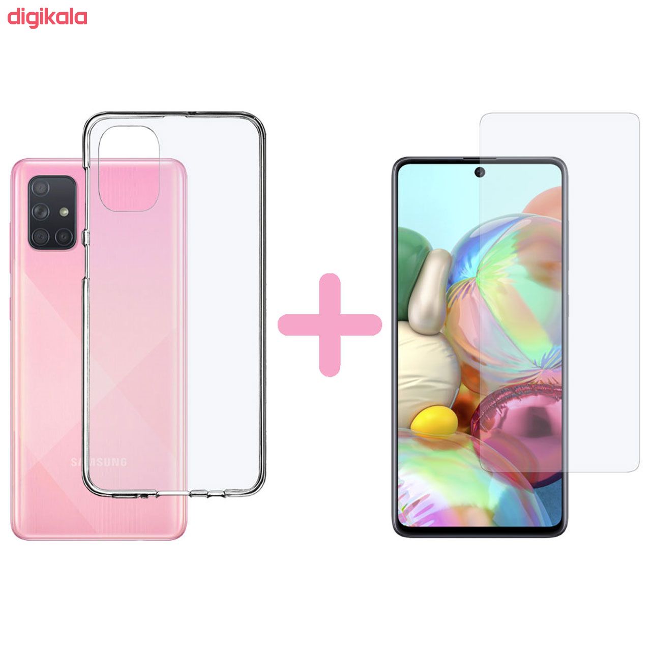 کاور هورس مدل BLK مناسب برای گوشی موبایل سامسونگ Galaxy A71 به همراه محافظ صفحه نمایش هورس مدل UCC main 1 1