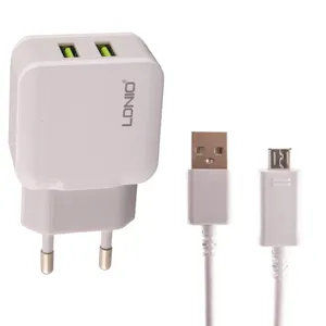 شارژر دیواری الدینیو مدل DL-AC200 به همراه کابل microUSB