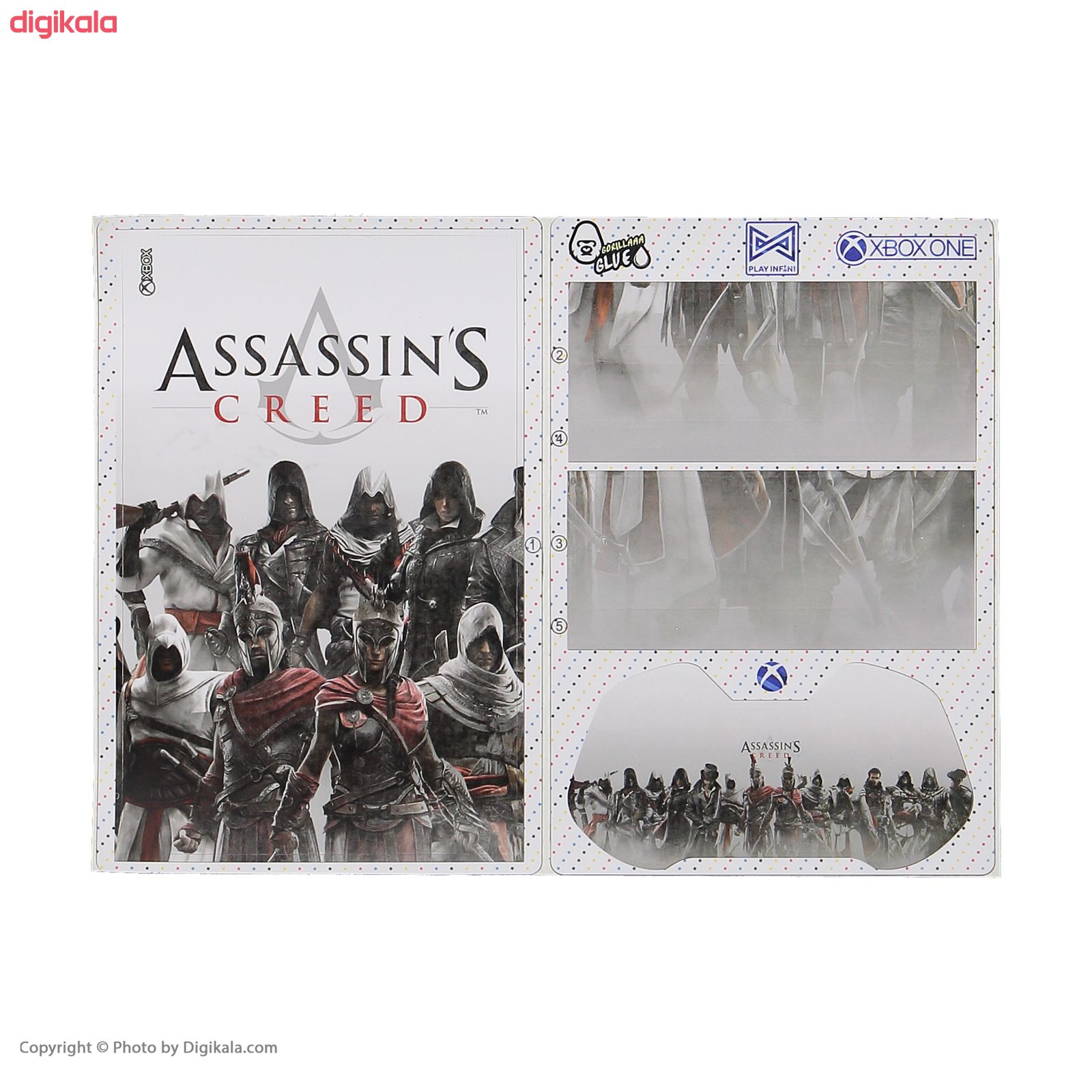 برچسب ایکس باکس وان اس پلی اینفینی مدل Assassin's Creed به همراه برچسب دسته
