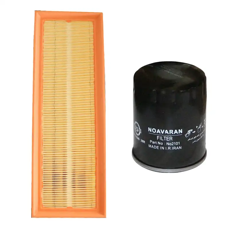 فیلتر روغن خودرو نوآوران فیلتر مدل P2101S مناسب برای پژو 405 به همراه فیلتر هوا