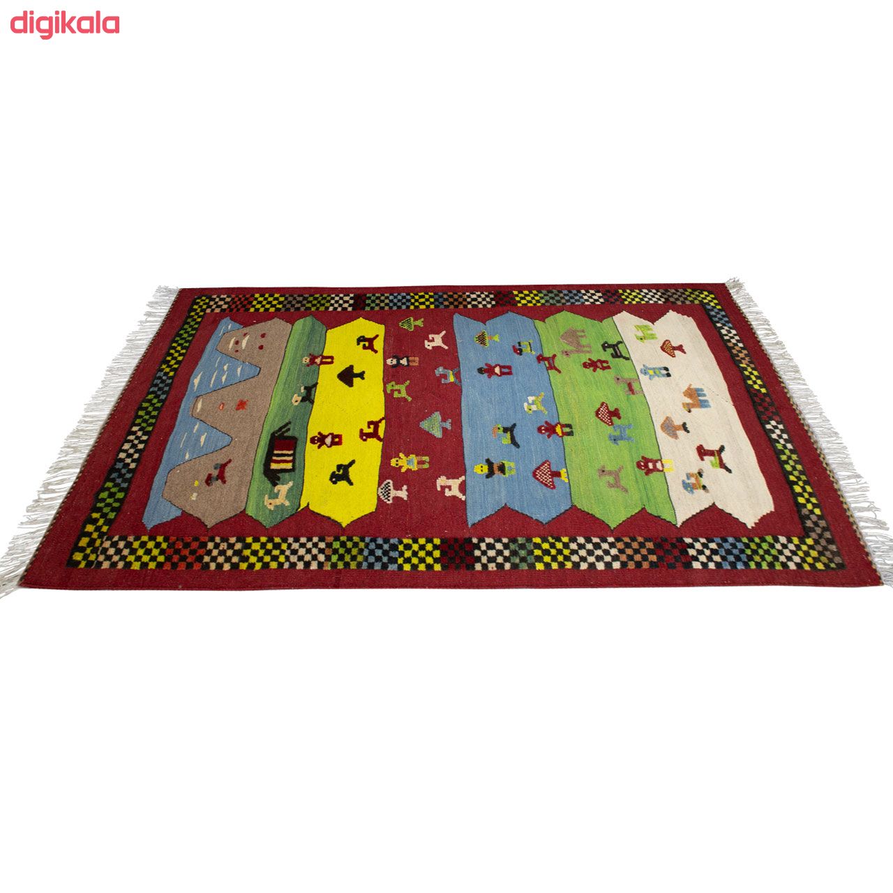 گلیم دستبافت یک و نیم متری کد 980809 main 1 2
