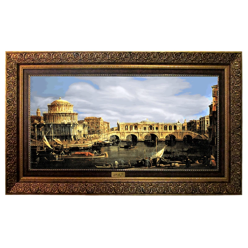 تابلو فرش ماشینی نقش نگار رضوی طرح ونیز کد 574CB
