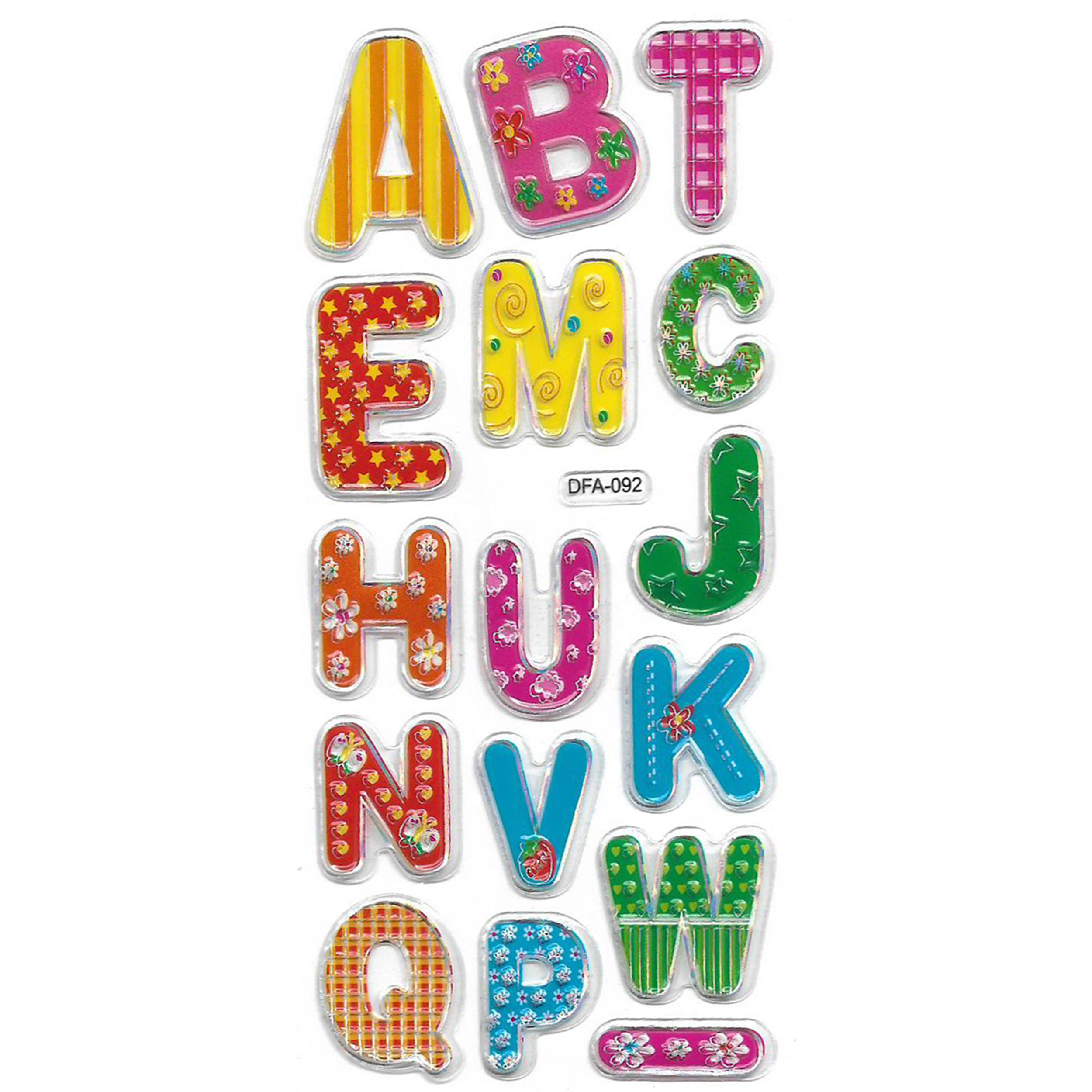 استیکر کودک طرح حروف الفبا مدل DFA 092