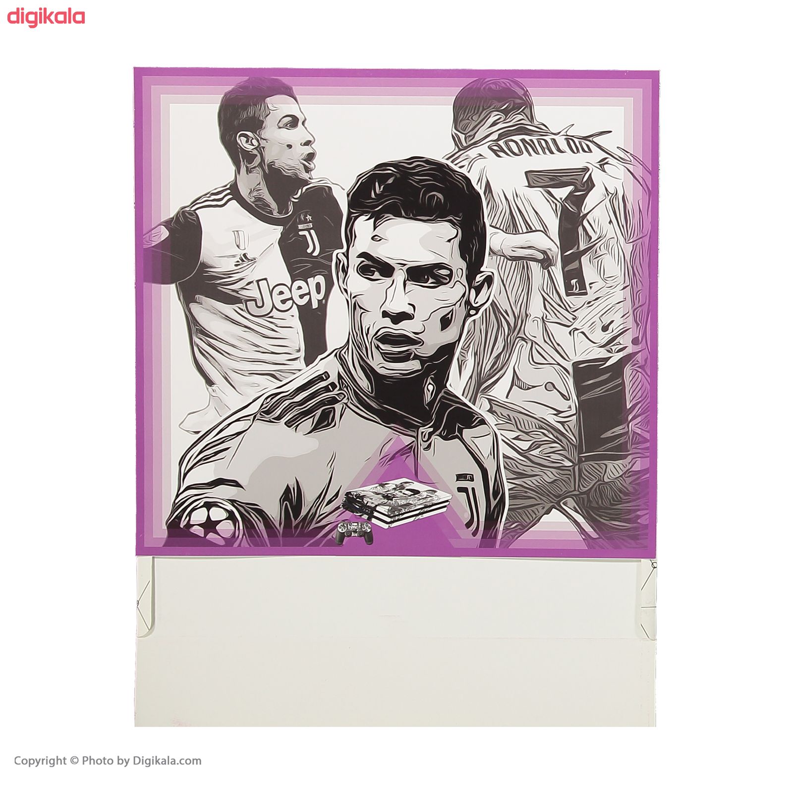 برچسب پلی استیشن 4 پرو پلی اینفینی مدل Cristiano Ronaldo به همراه برچسب دسته
