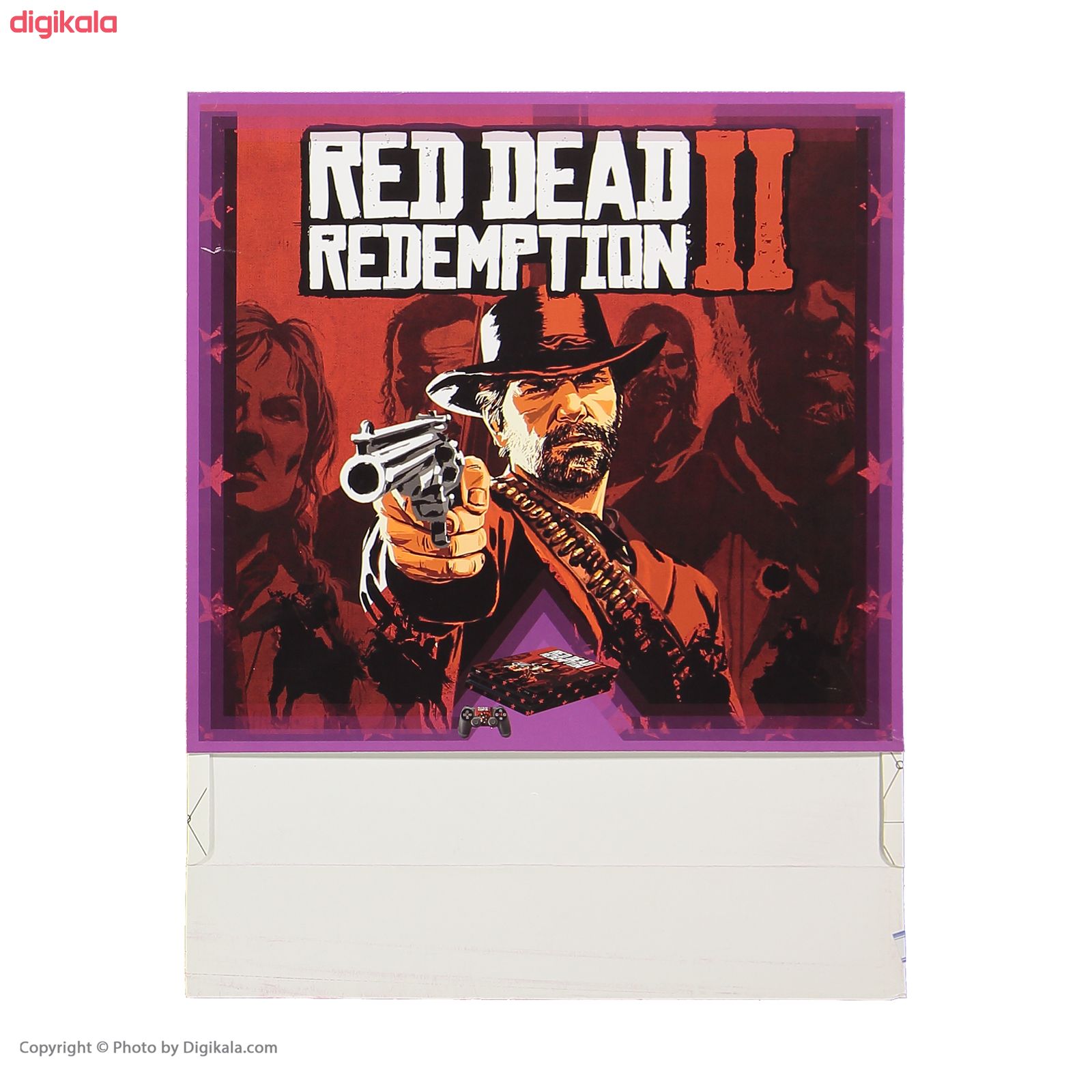 برچسب پلی استیشن 4 پرو پلی اینفینی مدل Red Dead Redemption 2 01 به همراه برچسب دسته