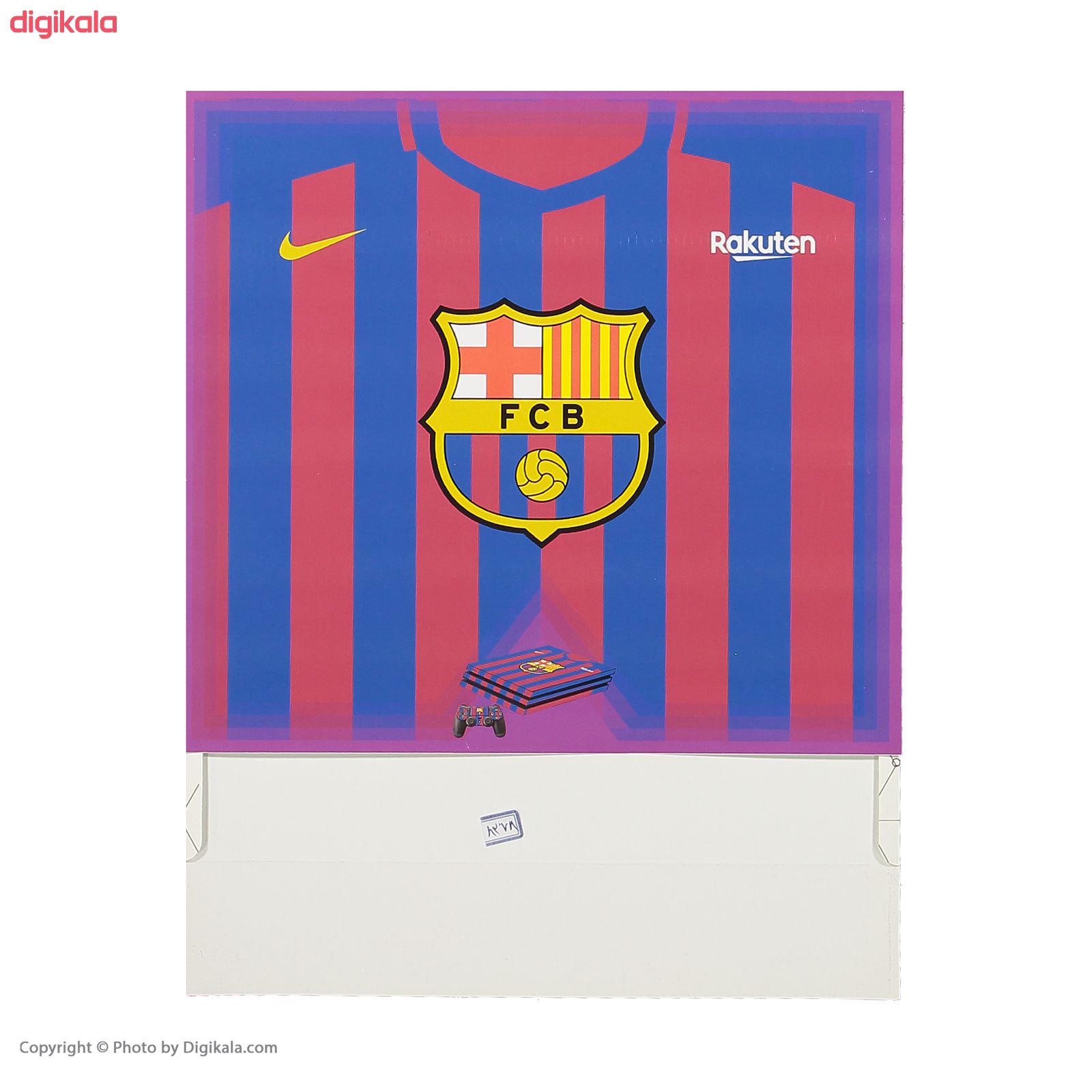 برچسب پلی استیشن 4 پرو پلی اینفینی مدل FC Barcelona به همراه برچسب دسته