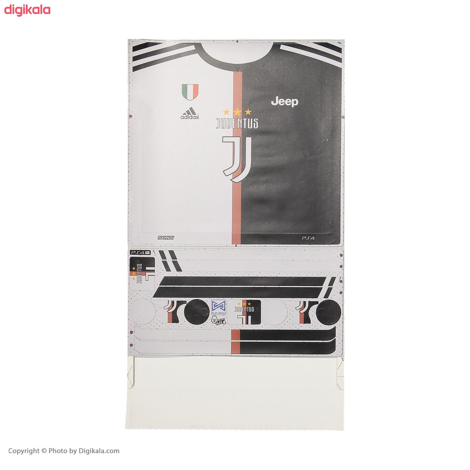 برچسب پلی استیشن 4 پرو پلی اینفینی مدل Juventus FC به همراه برچسب دسته